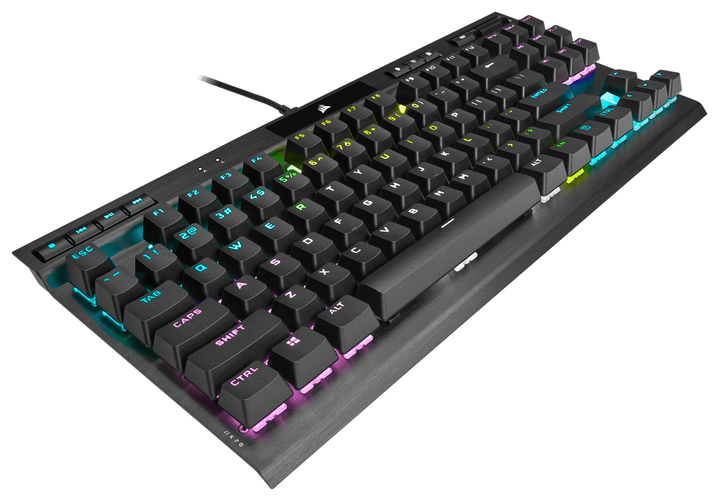 K70 RGB TKL Champion Series Optical-Mechanical Gaming Keyboard; Detachable USB Type-C Cable