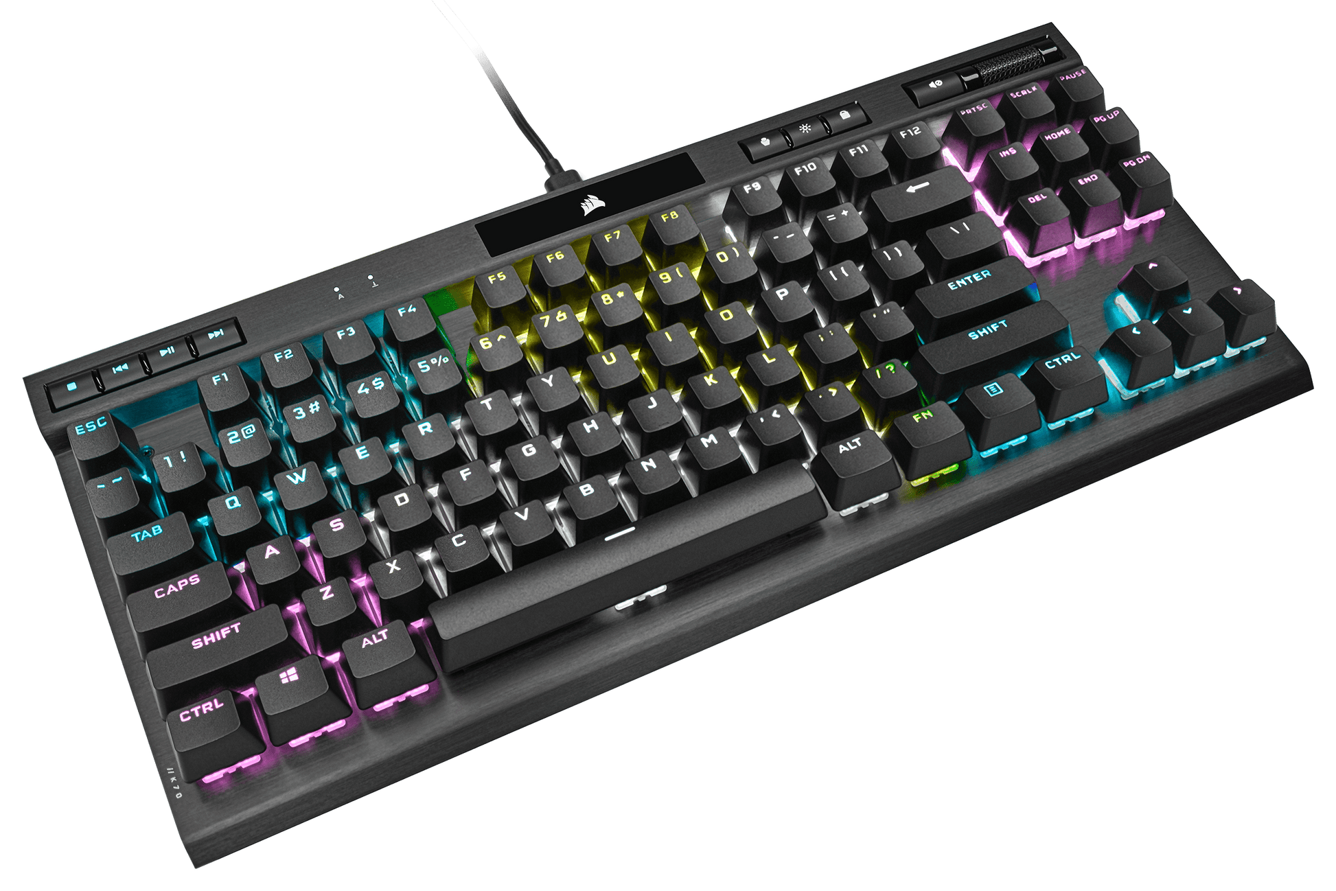 K70 RGB TKL Champion Series Optical-Mechanical Gaming Keyboard; Detachable USB Type-C Cable