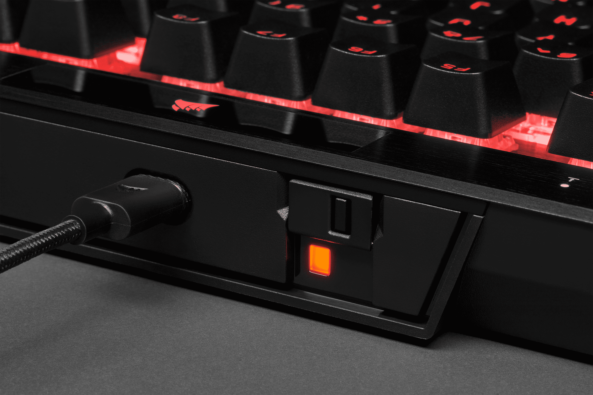 K70 RGB TKL Champion Series Optical-Mechanical Gaming Keyboard; Detachable USB Type-C Cable