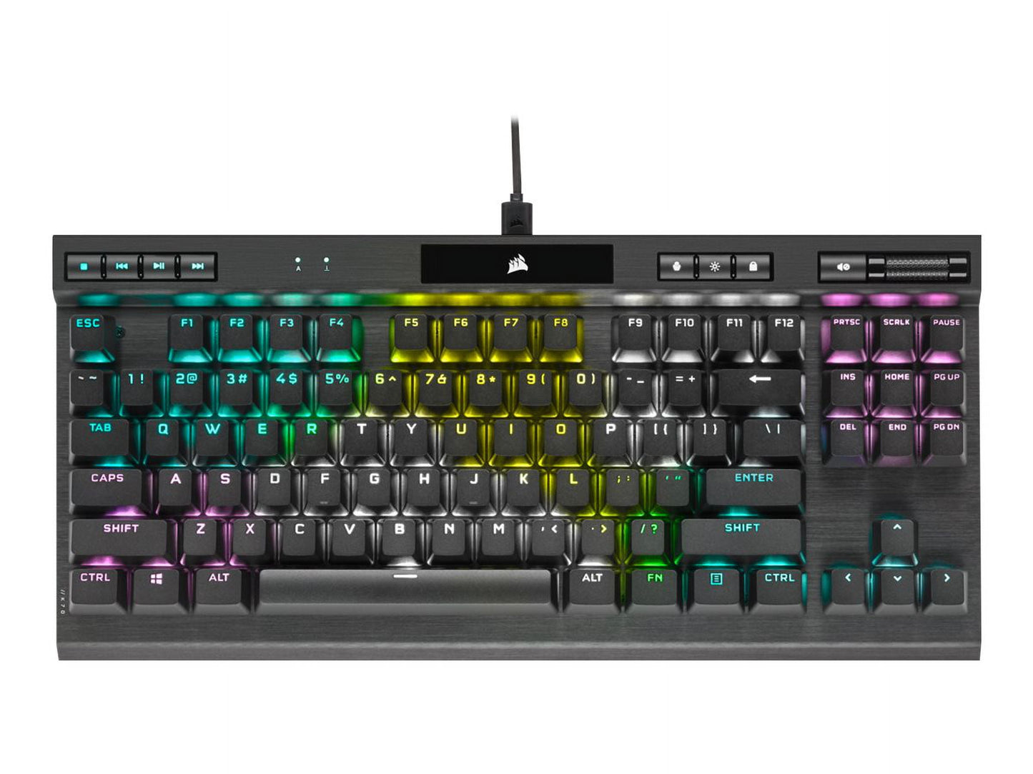 K70 RGB TKL Champion Series Optical-Mechanical Gaming Keyboard; Detachable USB Type-C Cable