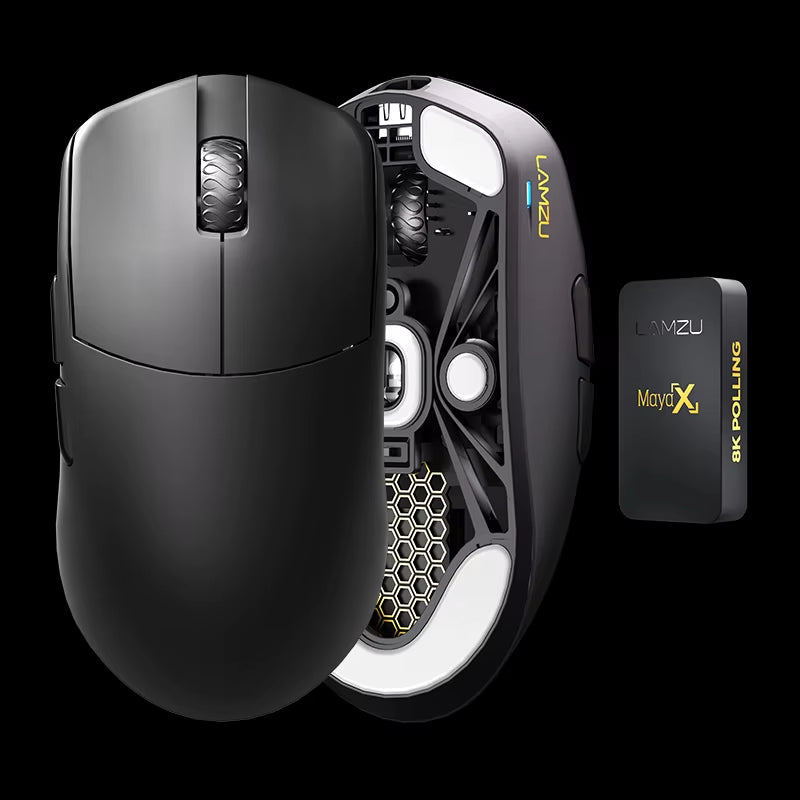 MAYA X High-Performance Gaming Mouse with 8K Dongle and Web Driver Compatibility