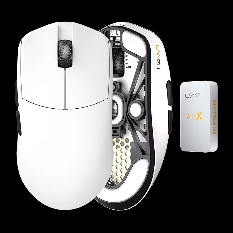 MAYA X High-Performance Gaming Mouse with 8K Dongle and Web Driver Compatibility